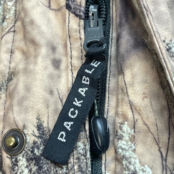 Cabelas Open Country Camo Jacket Mens Medium Dry Plus Packable Hooded Realtree - Picture 4 of 13